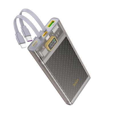 Зовнішній акумулятор HOCO J104 Discovery edition 22.5W fully compatible power bank with cable(10000mAh) Gray