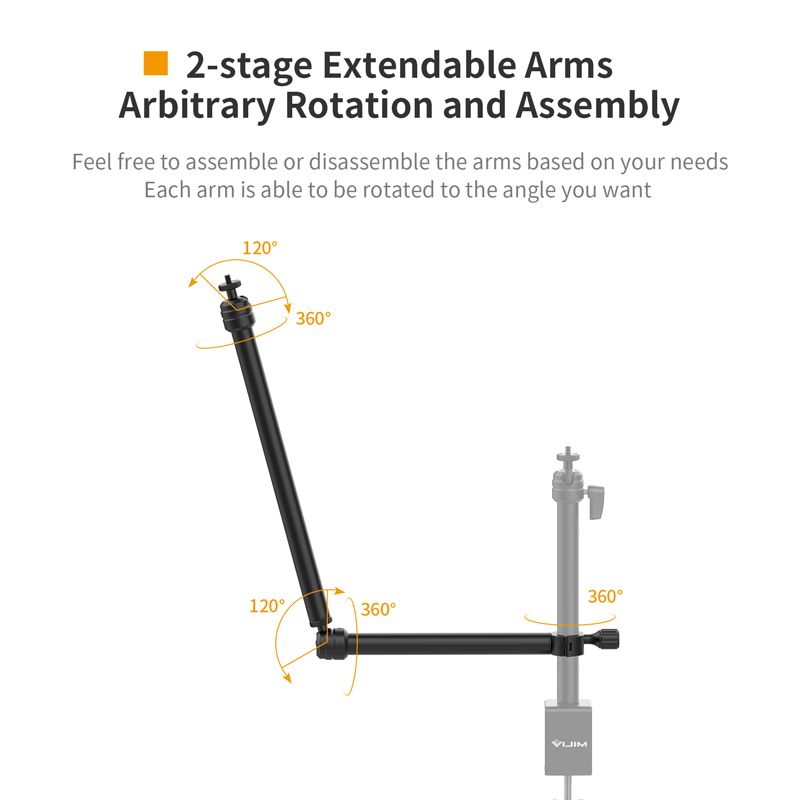 Штатив-тримач Ulanzi Vijim Desktop Flexible Arm/Light Stand(With Clip/Two Stages) (UV-2665 LS04)