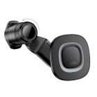Автотримач для телефона з БЗП HOCO HW30 Crown magnetic wireless charging car holder (air outlet) Black Metal Gray