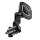 Автотримач для телефона з БЗП HOCO HW30 Crown magnetic wireless charging car holder (air outlet) Black Metal Gray