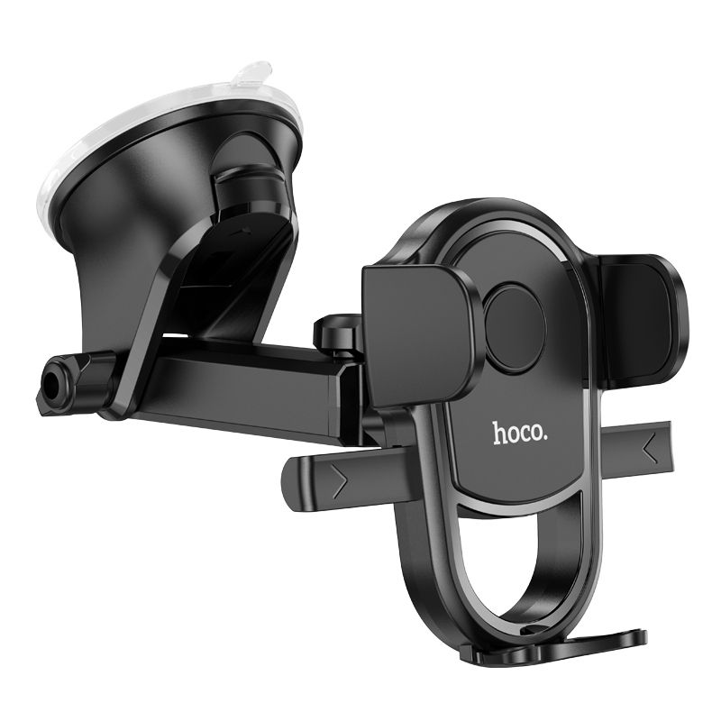 Автотримач для телефона HOCO H5 Integrity one-key car holder(center console) Black