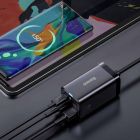 Мережевий зарядний пристрій з кабелем Baseus GaN3 Pro Desktop Fast Charger 2C+2U 65W (Cable Type-C to Type-C 100W(20V/5A) 1m) Black