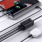 Мережевий зарядний пристрій з кабелем Baseus GaN3 Pro Desktop Fast Charger 2C+2U 65W (Cable Type-C to Type-C 100W(20V/5A) 1m) Black