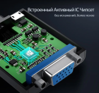 Адаптер UGREEN MM103 HDMI to VGA Converter 25cm (Black) (UGR-40248)
