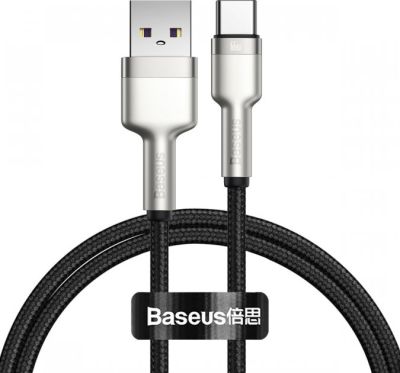 Кабель Baseus Cafule Series Metal Data Cable USB to Type-C 66W 1m Black