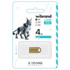 Флеш-накопичувач Wibrand USB 2.0 Lynx 4Gb Gold