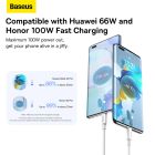 Кабель Baseus Superior Series Fast Charging Data Cable USB to Type-C 100W 1.5m Moon White