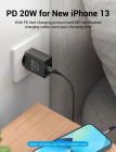 Мережевий зарядний пристрій Vention 1-port USB-C Wall Charger(20W) EU-Plug Black (FADB0-EU)