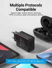 Мережевий зарядний пристрій Vention 1-port USB-C Wall Charger(20W) EU-Plug Black (FADB0-EU)