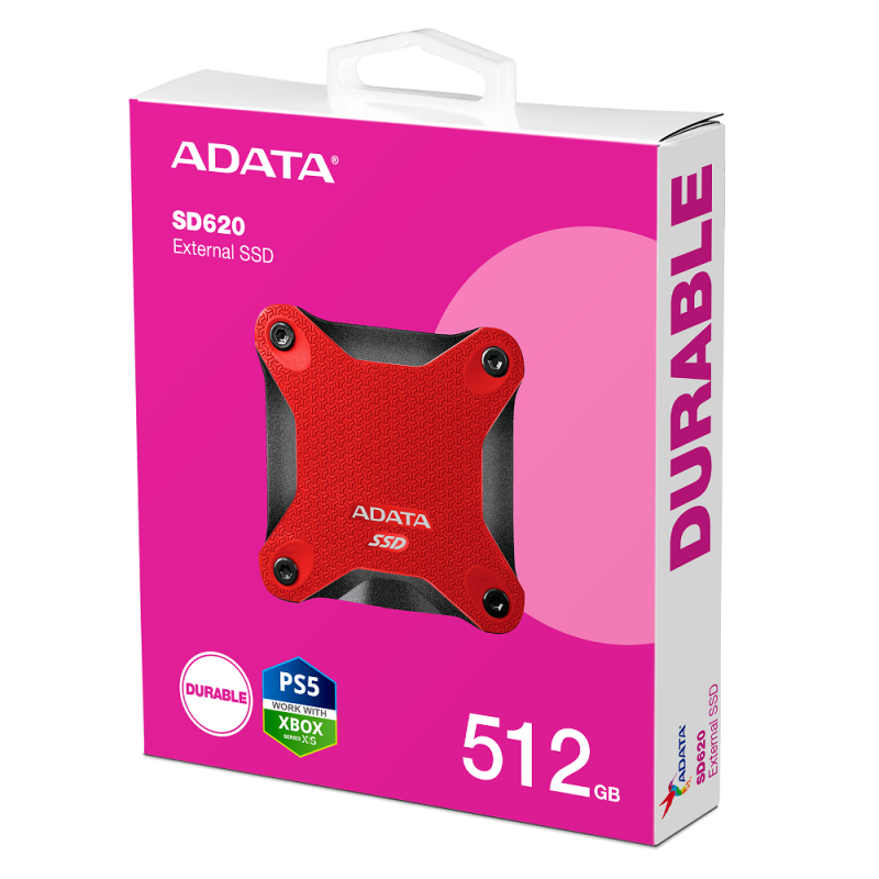 Портативний SSD ADATA SD620 512GB USB 3.2  520/460Mb/s Red