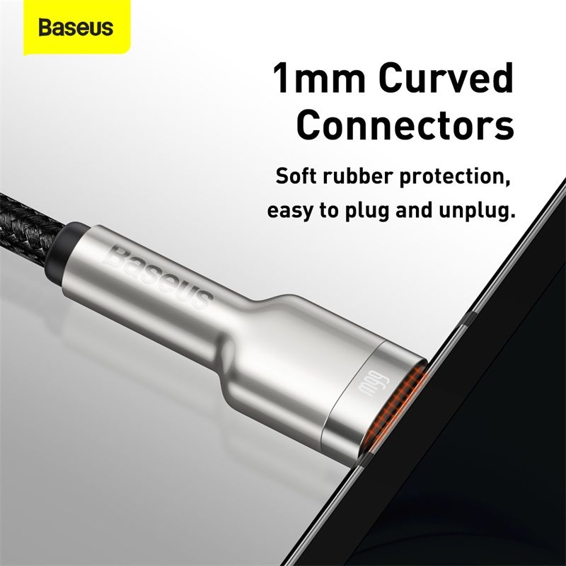 Кабель Baseus Cafule Series Metal Data Cable USB to Type-C 66W 0.25m Black