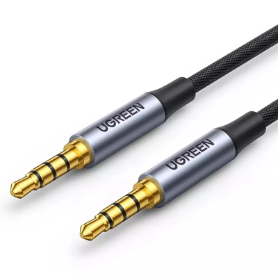Аудіокабель UGREEN 3.5mm 4-Pole M/M Audio Cable Alu Case 1m