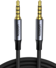 Аудіокабель UGREEN 3.5mm 4-Pole M/M Audio Cable Alu Case 2m