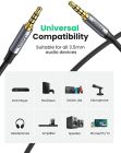 Аудіокабель UGREEN 3.5mm 4-Pole M/M Audio Cable Alu Case 2m