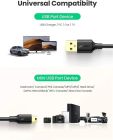 Кабель UGREEN USB 2.0 A Male to Mini 5 Pin Male Cable 3m (Black)