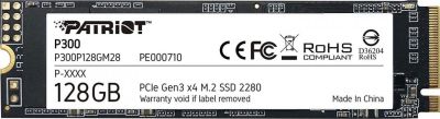 Накопичувач SSD M.2 Patriot P300 128GB NVMe 2280 PCIe 3.0 3D TLC