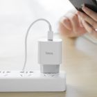 Мережевий зарядний пристрій з кабелем HOCO C76A Plus Speed source PD20W charger set(C to iP) White