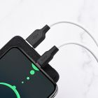 Кабель HOCO X21 Plus USB to Type-C 3A, 1m, silicone, silicone connectors, Black+White