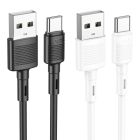 Кабель HOCO X83 USB to Type-C 3A, 1m, PVC, PVC connectors, Black