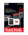 Карта пам'яті microSDXC (UHS-1 U3) SanDisk Extreme A2 64Gb class 10 V30 (R170MB/s,W80MB/s) (adapter SD)