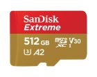 Карта пам'яті microSDXC (UHS-1 U3) SanDisk Extreme A2 512Gb class 10 V30 (R190MB/s,W130MB/s) (adapter SD)