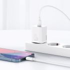 Мережевий зарядний пристрій з кабелем Baseus Super Si 1C 20W With Simple Wisdom Data Cable Type-C/iP 1m White