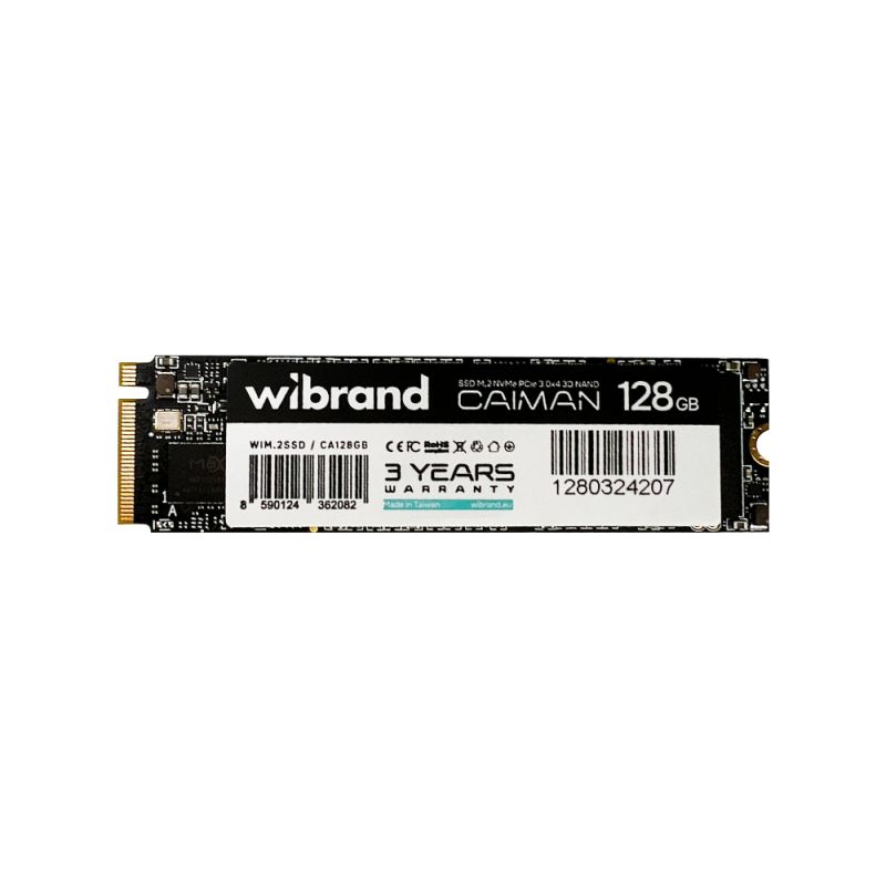 Накопичувач SSD M.2 Wibrand Caiman 128GB NVMe 2280 PCIe 3.0 3D NAND