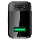 Мережевий зарядний пристрій з кабелем ACEFAST A90 QC18W GaN single USB-A charger set (P3) (EU) Black