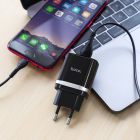 Мережевий зарядний пристрій з кабелем HOCO C12Q Smart QC3.0 charger set(Micro) 18W Black