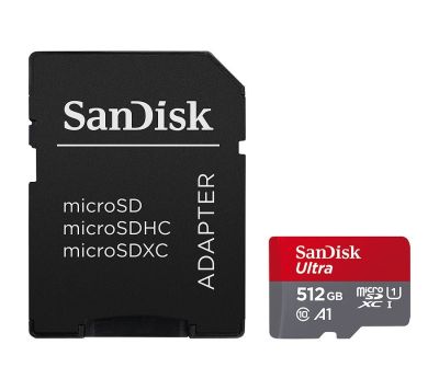 Карта пам'яті microSDXC (UHS-1) SanDisk Ultra 512Gb class 10 A1 (150Mb/s) (adapter SD)