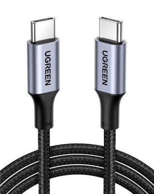 Кабель UGREEN US316 USB-C to USB-C 2.0 Cable 100W Alu Case with Braid 1.5m (Space Gray) (UGR-70428)
