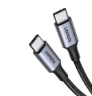 Кабель UGREEN US316 USB-C to USB-C 2.0 Cable 100W Alu Case with Braid 1.5m (Space Gray) (UGR-70428)