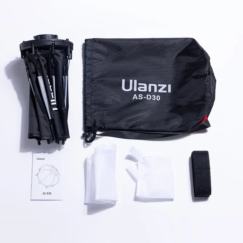 Софтбокс Ulanzi AS-D30 Octagonal Softbox, 30cm, Mini Bowens Mount and Grid (UV-L083GBB1 AS-D30)