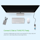 Кабель UGREEN US103 USB 2.0 A Male to A Female Cable 3m (Black)(UGR-10317)