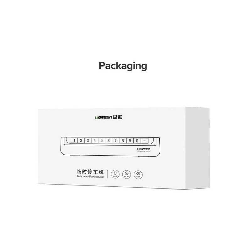 Паркувальна карта UGREEN LP178 Car Temporary Parking Card (Dual Numbers)(UGR-60326)