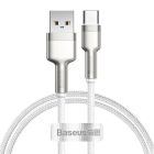 Кабель Baseus Cafule Series Metal Data Cable USB to Type-C 66W 1m White