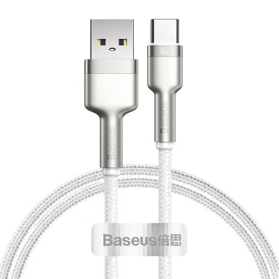 Кабель Baseus Cafule Series Metal Data Cable USB to Type-C 66W 1m White