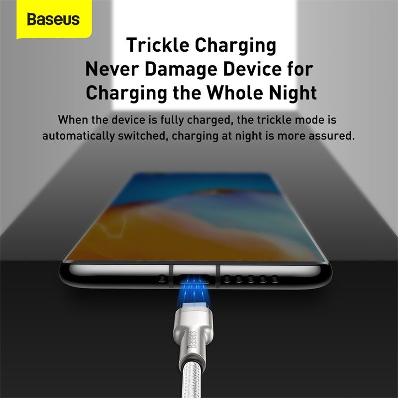 Кабель Baseus Cafule Series Metal Data Cable USB to Type-C 66W 1m White