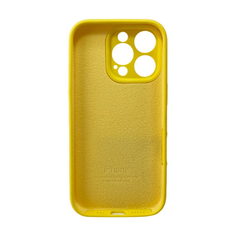 Чохол для смартфона Silicone Full Case AA Camera Protect for Apple iPhone 16 Pro 33,Canary Yellow