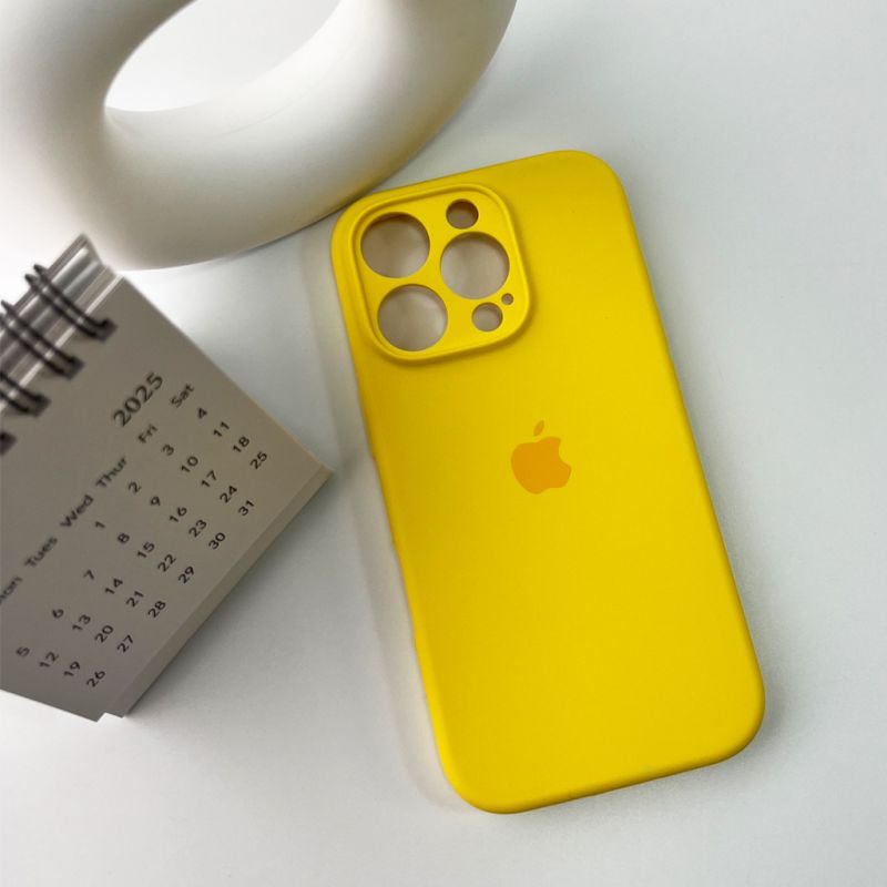 Чохол для смартфона Silicone Full Case AA Camera Protect for Apple iPhone 16 Pro 33,Canary Yellow