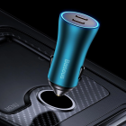 Автомобільний зарядний пристрій Baseus Golden Contactor Pro Dual Fast Charger Car Charger C+C 40W Blue