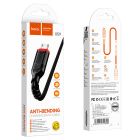 Кабель HOCO X59 USB to Micro 2.4A, 1m, nylon, TPE connectors, Black