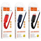 Кабель HOCO X59 USB to Micro 2.4A, 1m, nylon, TPE connectors, Black