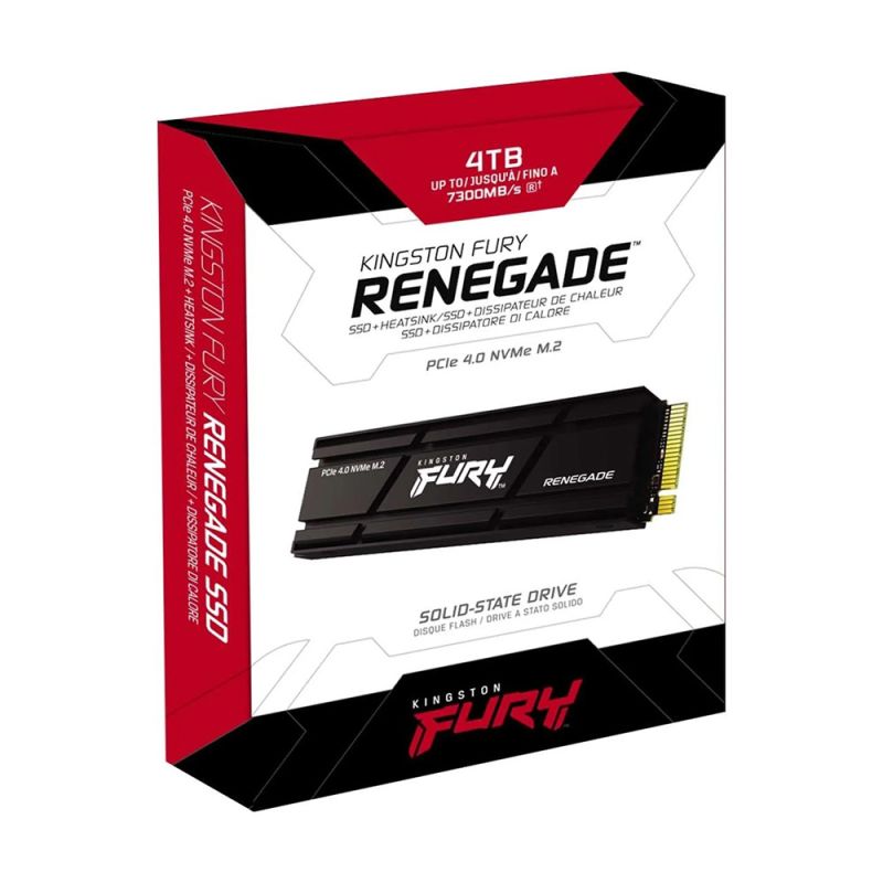 Накопичувач SSD M.2 Kingston FURY Renegade with Heatsink 4TB 2280 NVMe PCIe Gen 4.0 x4 3D TLC NAND