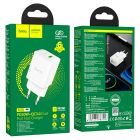 Мережевий зарядний пристрій HOCO N28 Founder PD20W+QC3.0 charger White