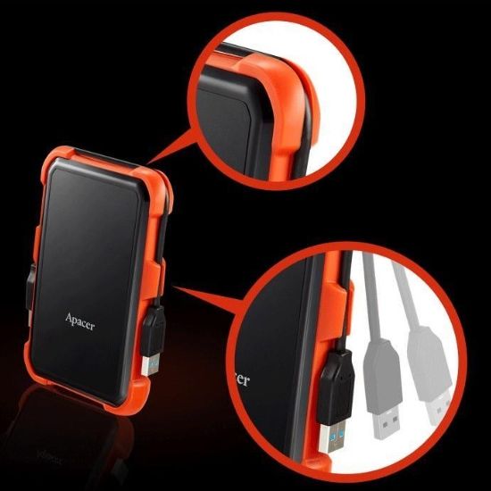 Зовнішній жорсткий диск PHD External 2.5'' Apacer USB 3.1 AC630 1TB Orange (color box)