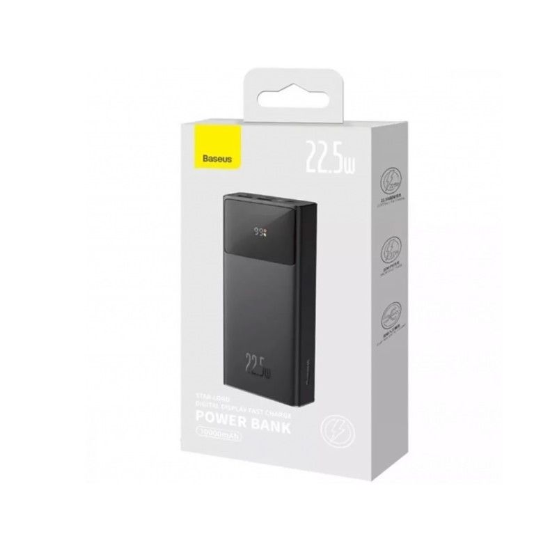 Зовнішній акумулятор Baseus Star-Lord Digital Display Fast Charge Power Bank 20000mAh 22.5W Black
