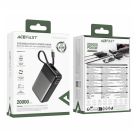Зовнішній акумулятор ACEFAST M21 PD65W power bank with cable 20000mAh Black