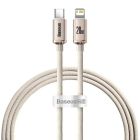 Кабель Baseus Crystal Shine Series Fast Charging Data Cable Type-C to iP 20W 1.2m Pink