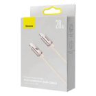 Кабель Baseus Crystal Shine Series Fast Charging Data Cable Type-C to iP 20W 1.2m Pink